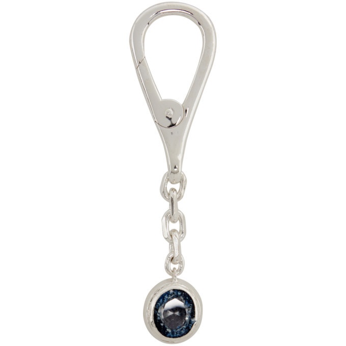 Photo: SWEETLIMEJUICE Silver Satellite Small Oval Keychain