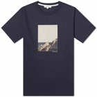 Norse Projects Men's Johannes Organic Cliff Print T-shirt in Dark Navy