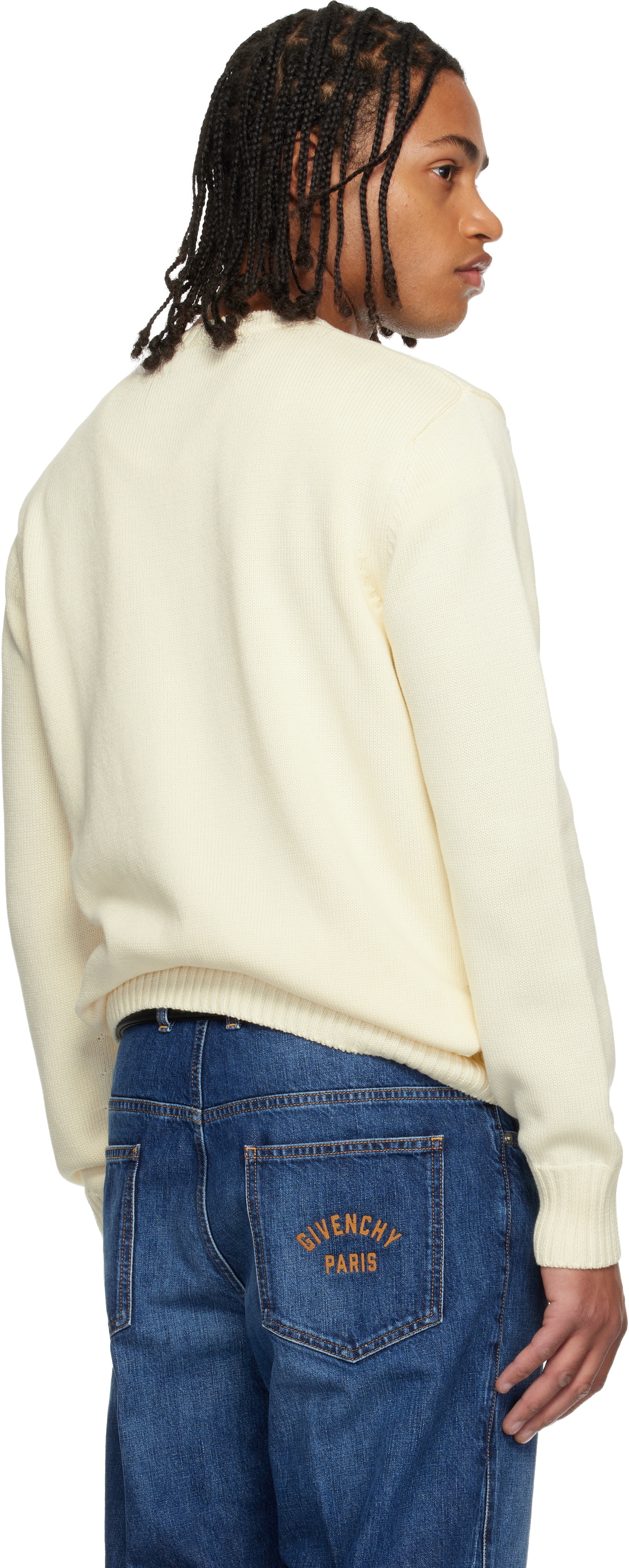 Givenchy Off-White Cotton Knit Sweater