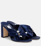 Jimmy Choo Rafi embellished satin mules