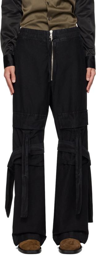 Photo: Dries Van Noten Black Loose Strap Trousers