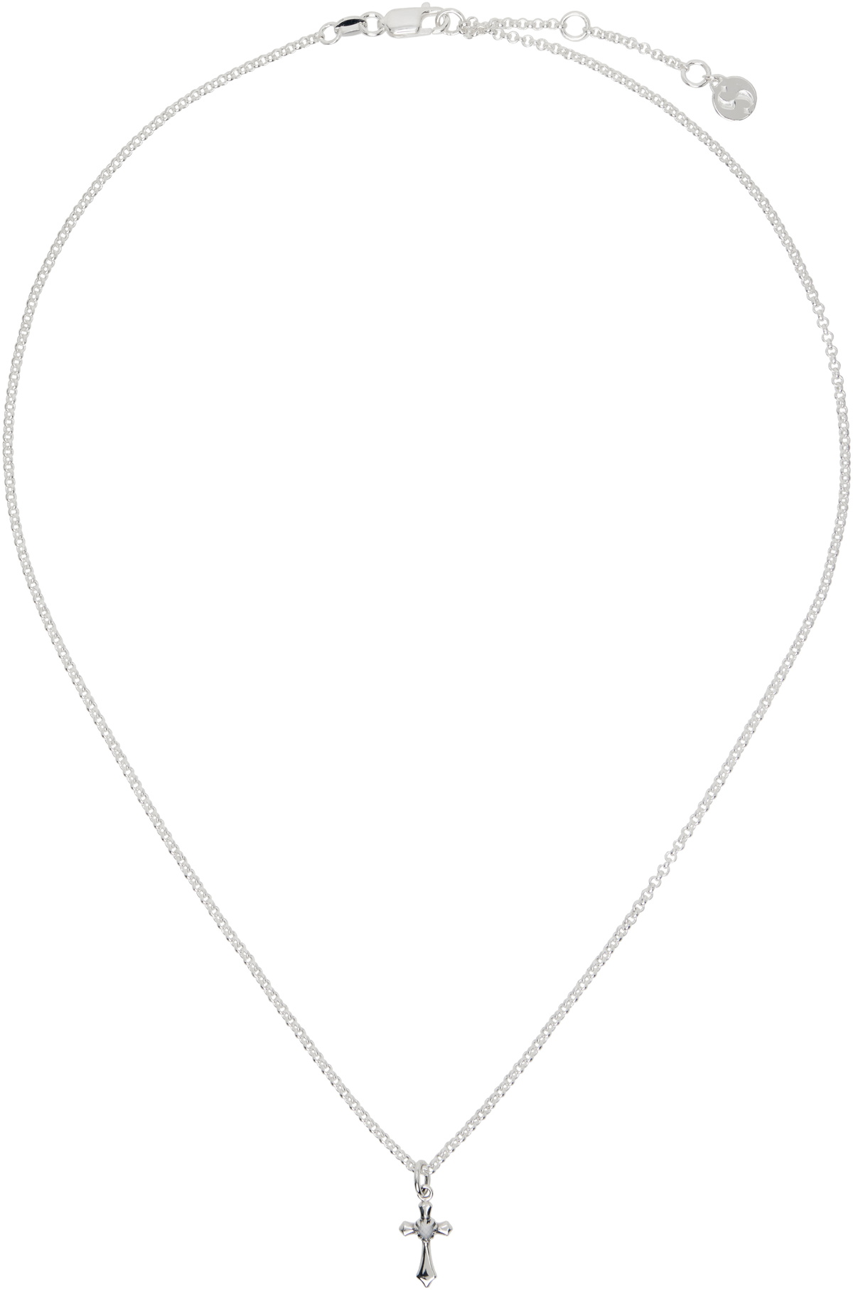 Stolen Girlfriends Club SSENSE Exclusive Silver Gothic Love Necklace