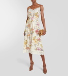 Zimmermann Lace-trimmed floral midi dress