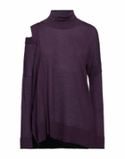 Manila Grace Womens Turtleneck Dark in Purple