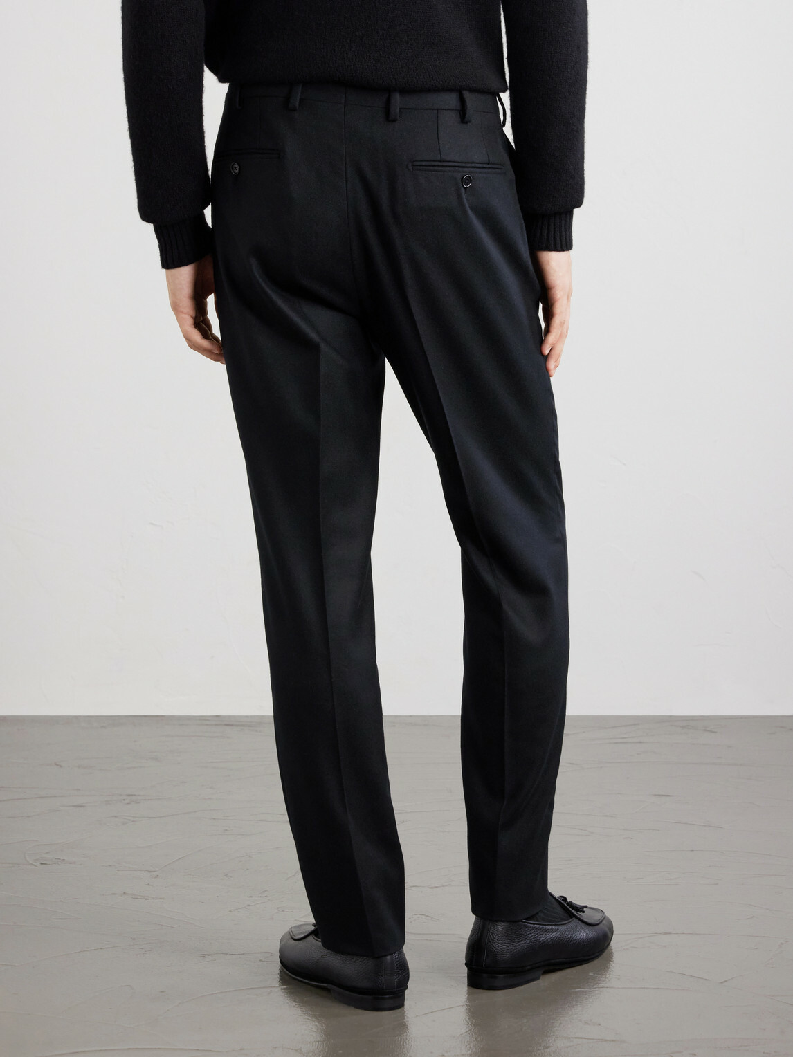 De Petrillo - Straight-Leg Wool and Cashmere-Blend Suit Trousers - Black