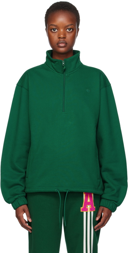 Photo: adidas Originals Green Adicolor Contempo Sweatshirt
