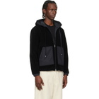 Moncler Black Archivio Zip-Up Cardigan Hoodie