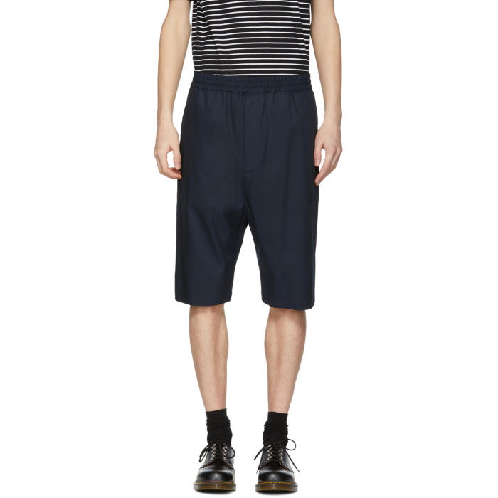 Photo: Neil Barrett Navy Drop Shorts