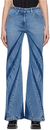 Dion Lee Blue Darted Jeans