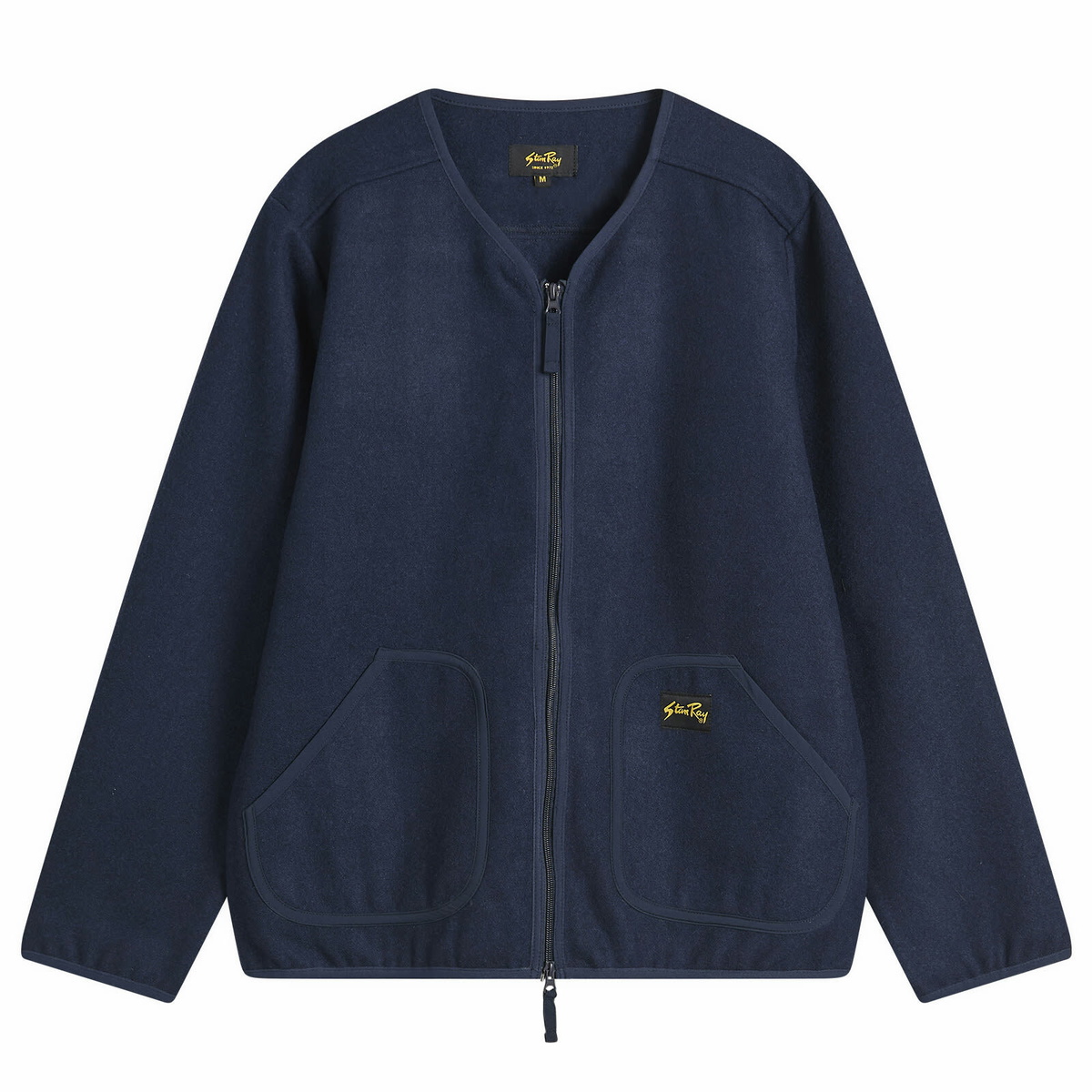 Stan Ray Men's Wool Fleece Cardigan in Navy Heather