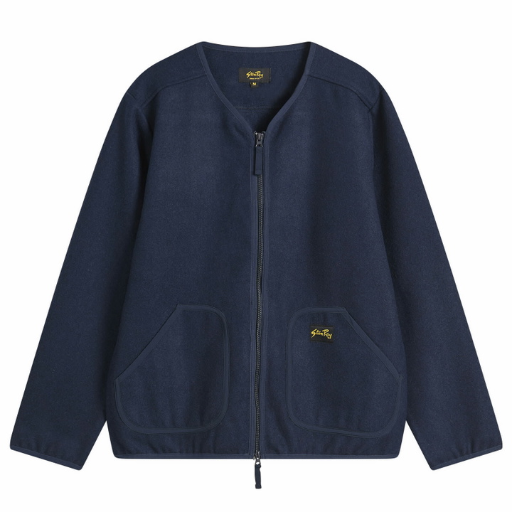 Photo: Stan Ray Men's Wool Fleece Cardigan in Navy Heather