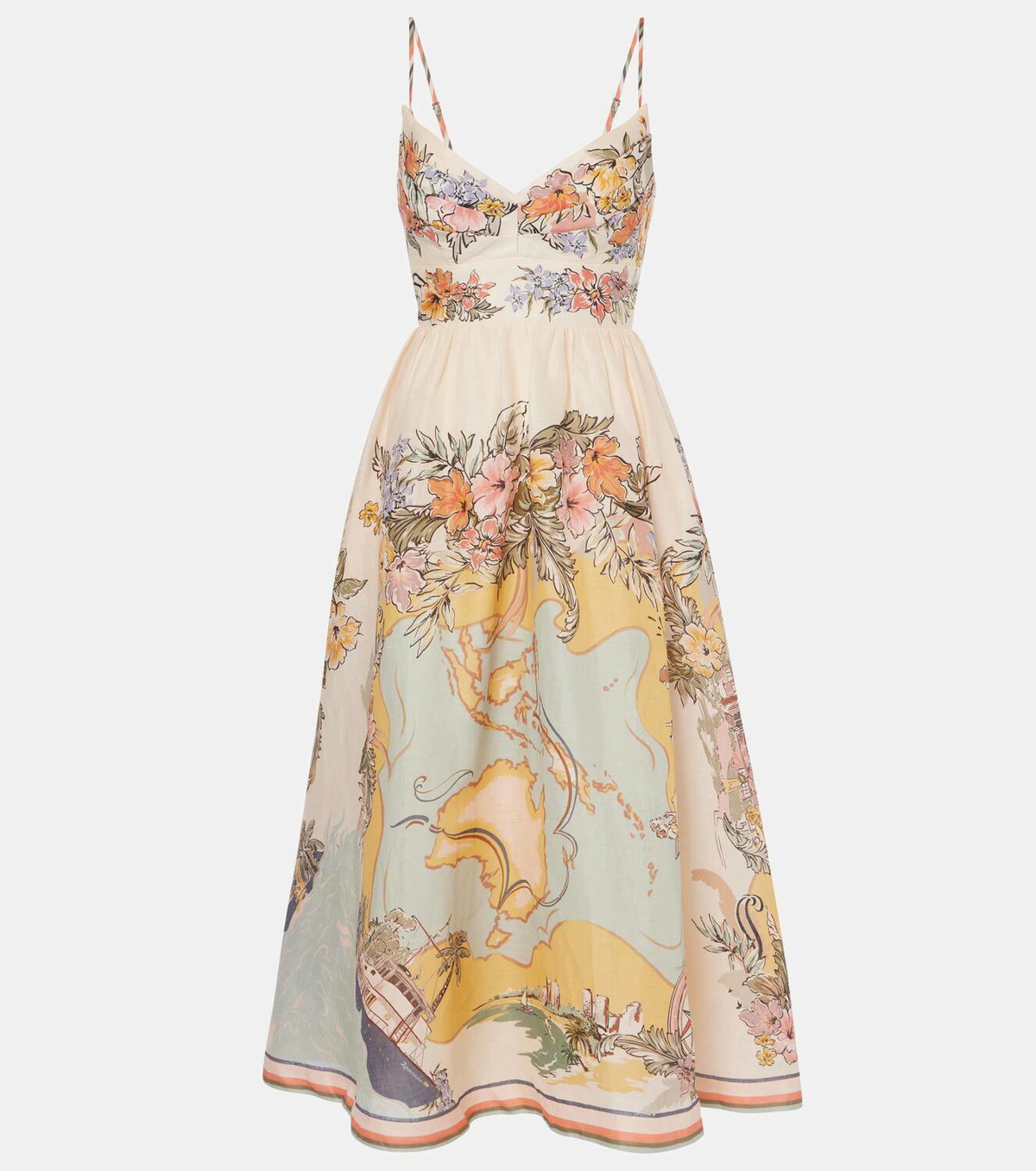 【Zimmermann】Tallow floral linen midi dress Zimmermann Tallow floral linen midi dress Zimmermann