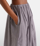 Faithfull Solinas gingham cotton-blend midi skirt