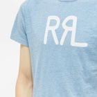RRL Men's Logo T-Shirt in Heather Blue