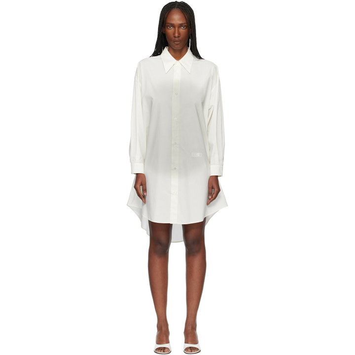Photo: MM6 Maison Margiela Off-White Cotton Poplin Minidress