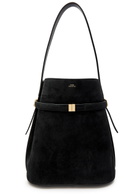 Toteme Belted Suede Bucket bag - Black - One Size
