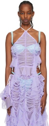 Ester Manas Purple Ruched Tank Top