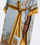 La DoubleJ Square printed silk twill kaftan