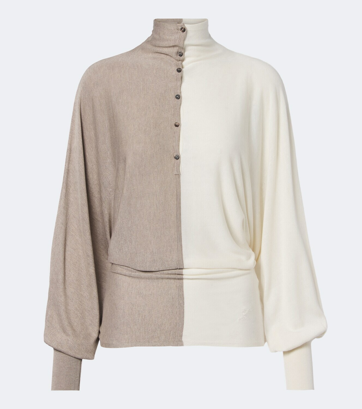 Jacquemus Paneled silk-blend sweater