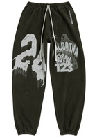 Rivington Roi Rebis Enemy Printed Cotton Sweatpants Black