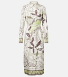 Tory Burch Belted printed silk midi dress