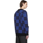 Opening Ceremony Blue and Black Jacquard Pattern Cardigan