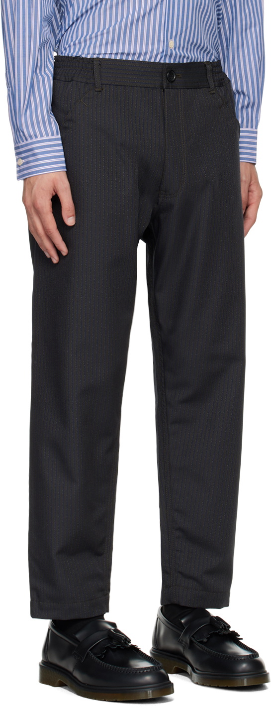 Comme des Garçons Homme Deux Brown Pinstripe Trousers