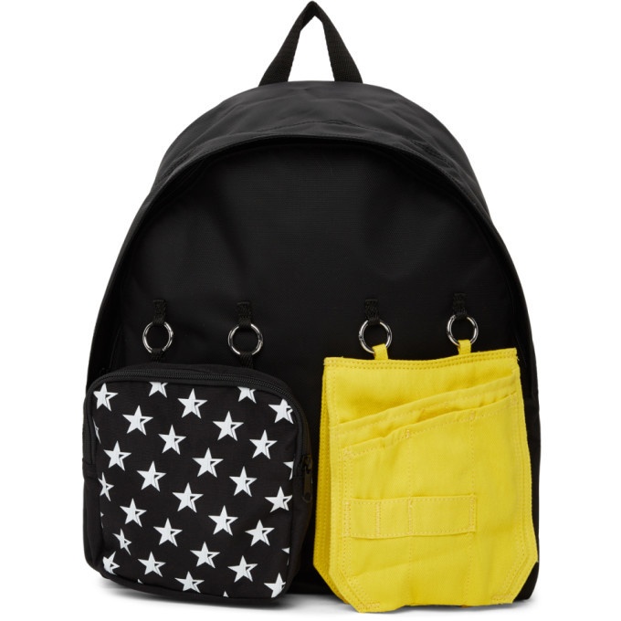 Photo: Raf Simons SSENSE Exclusive Black and Yellow Eastpak Edition Star Backpack
