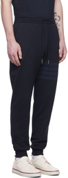 Thom Browne Navy 4-Bar Lounge Pants