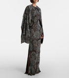 Rabanne Embellished caped gown