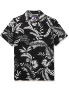 Ralph Lauren Purple label - Camp-Collar Floral-Print Linen Shirt - Black