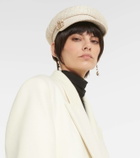 Roger Vivier Tweed newsboy cap