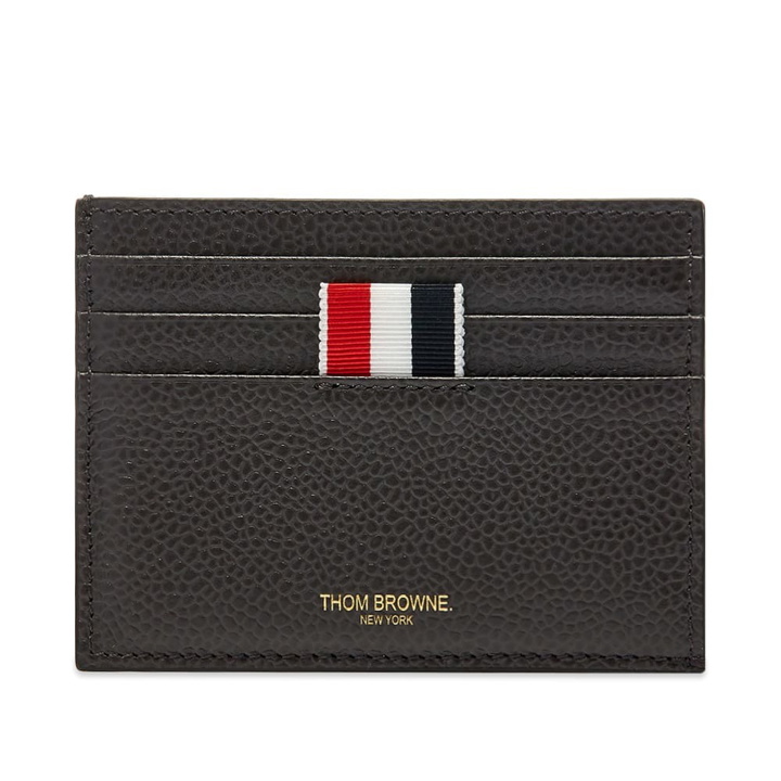 Photo: Thom Browne Pebble Grain Leather Four Bar Double Sided Cardholder