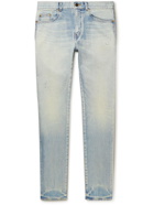 SAINT LAURENT - Skinny-Fit Distressed Jeans - Blue