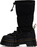 Dr. Martens Black Audrick Padded Hi Platform Tall Boots
