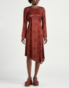 Manila Grace Womens Midi dress Rust