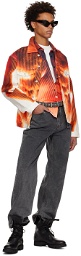 Y/Project SSENSE Exclusive White & Orange Jean Paul Gaultier Edition Denim Jacket