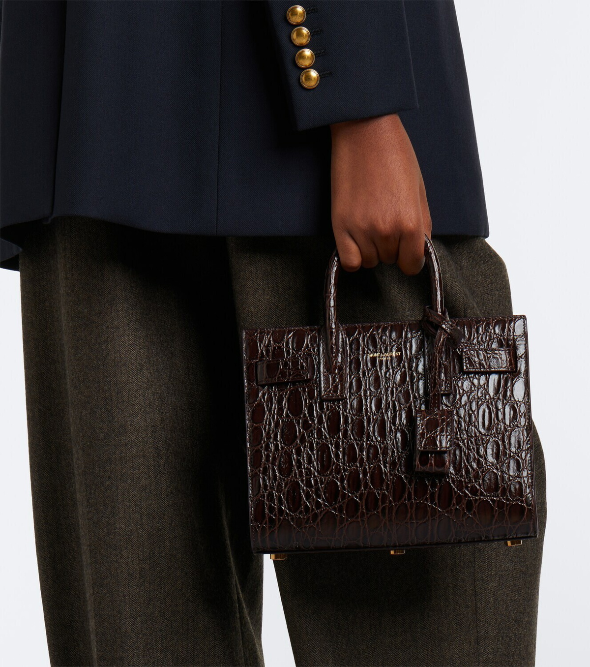 Saint Laurent Sac De Jour Nano leather top-handle bag