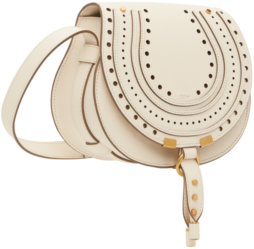 Chloé Off-White Small Marcie Saddle Bag