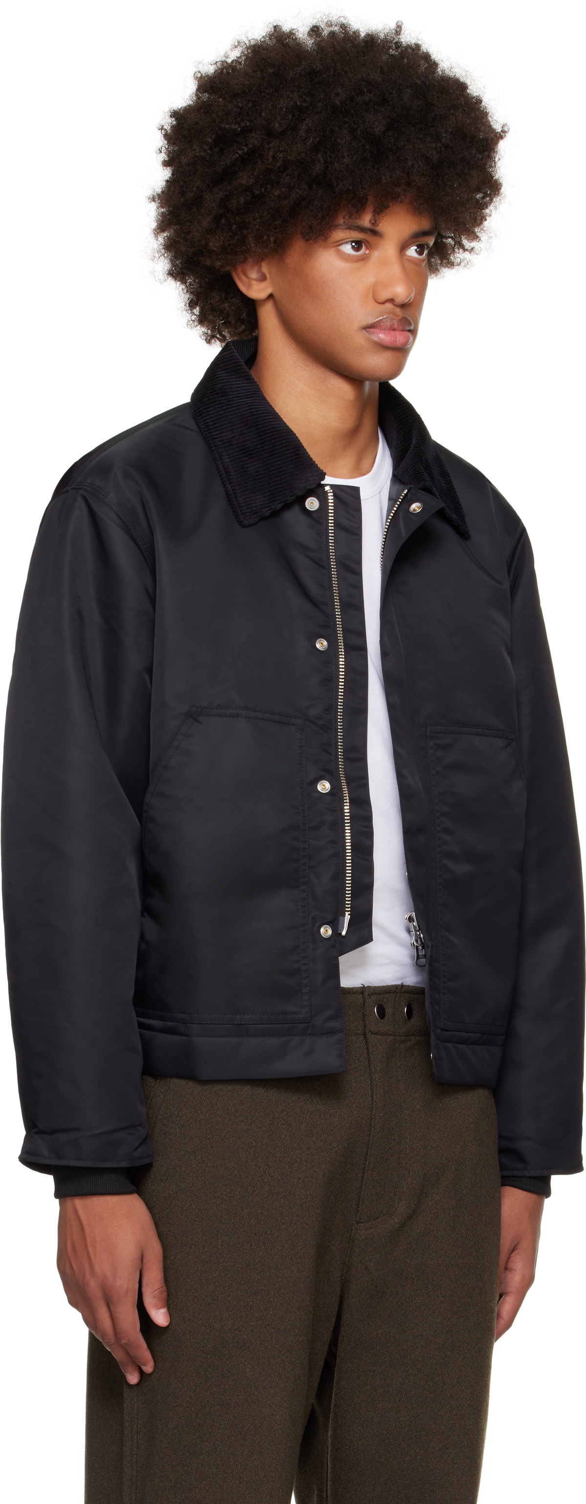 Karmuel Young Black Square Padded Jacket