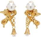 Balmain Agnes Baroque Brass Clip-on Earrings