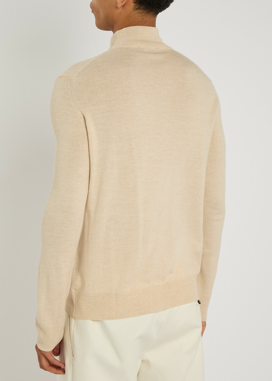 Aurélien Ribbed-knit Wool Jumper Beige