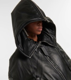 The Attico Oversized leather bomber jacket