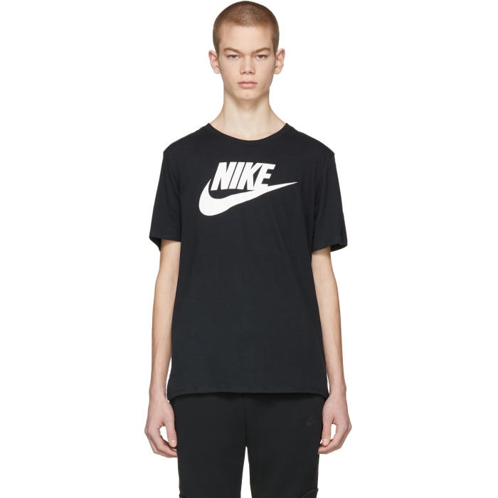 Photo: Nike Black and White Futura Icon Logo T-Shirt