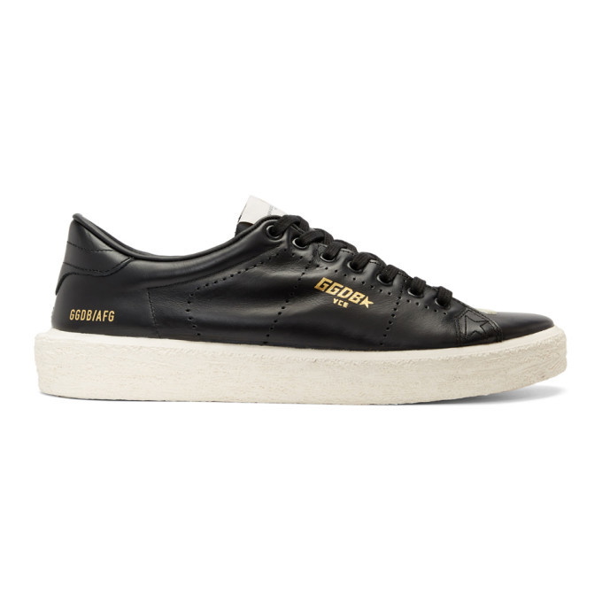 Photo: Golden Goose Black Vulcanized Tennis Sneakers