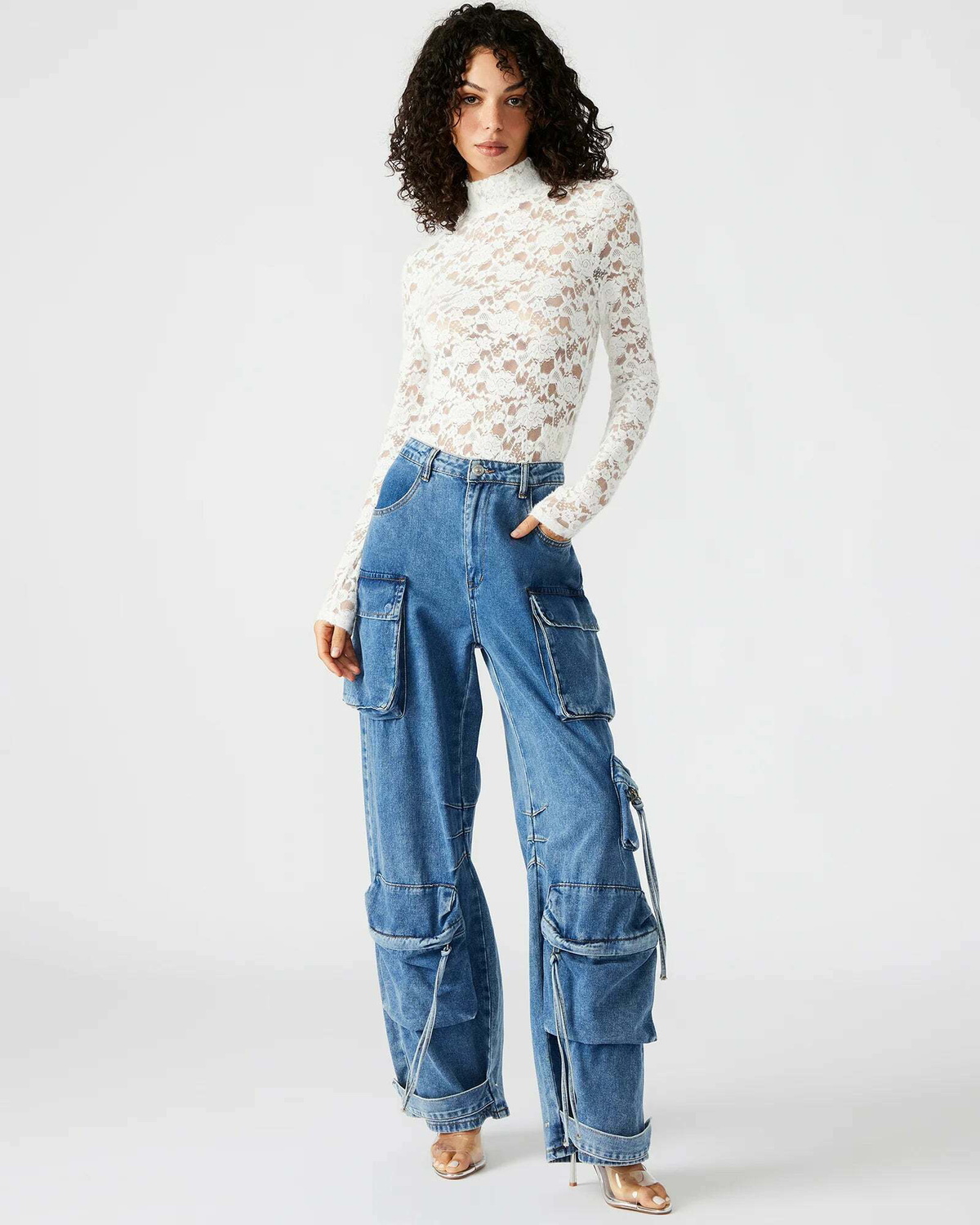 Steve Madden Cassie Bodysuit Long Sleeve in Ivory
