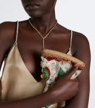 Judith Leiber Couture Pizza Margherita embellished clutch