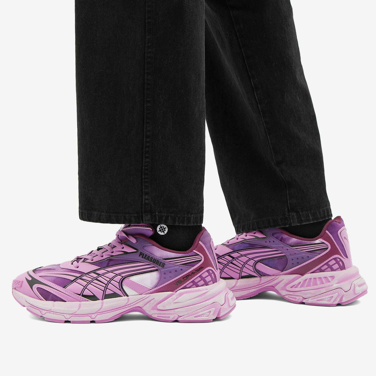 Puma Puma x Pleasures Velophasis Visit   Overdyed Grape Wine Shoes 10.5 Men Puma x Pleasures Velophasis Sneakers in Overdyed Puma main image 2