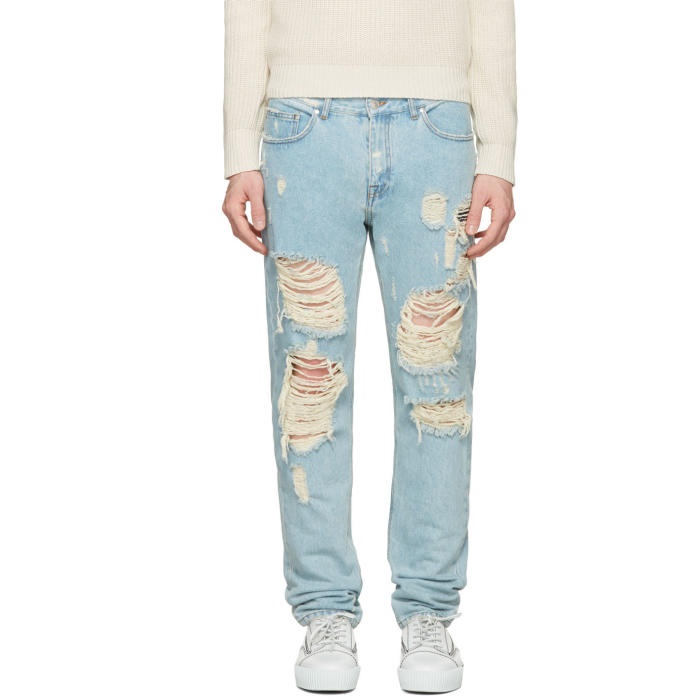 Photo: MSGM Blue Destroyed Jeans