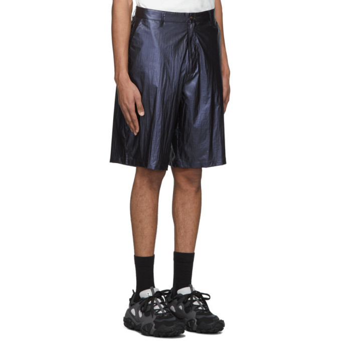 Robert Geller Blue The Shiny Shorts